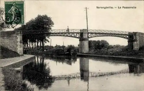 Ak Varangeville Meurthe et Moselle, La Passerelle