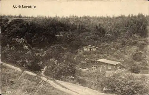 Ak Meurthe-et-Moselle, Cote Loraine, Wald, Häuser