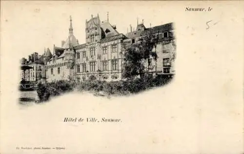 Ak Saumur Maine et Loire, Rathaus