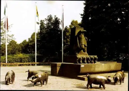 Ak Zons Dormagen am Niederrhein, Schweinebrunnen