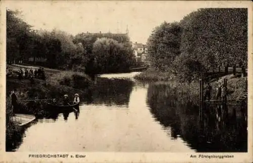 Ak Friedrichstadt an der Eider Nordfriesland, Am Fürstenburggraben