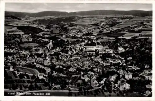 Ak Kusel in der Pfalz, Fliegeraufnahme