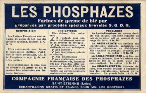 Ak Saint Etienne Loire, Reklame, Compagnie Francaise des Phosphazes