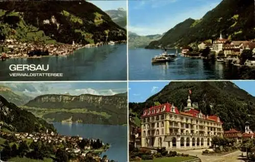 Ak Gersau Kanton Schwyz, Vierwaldstättersee, Hotel, Ort
