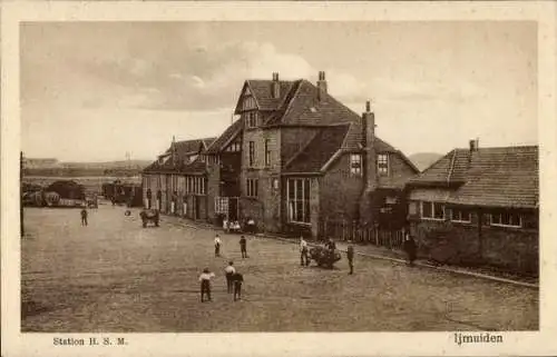 Ak IJmuiden Ymuiden Velsen Nordholland, Bahnhof