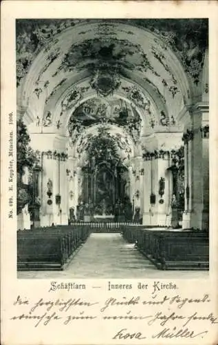 Ak Schäftlarn Oberbayern, Inneres der Kirche