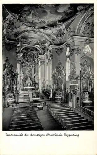 Ak Roggenburg Schwaben Bayern, Inneres der ehemaligen Klosterkirche