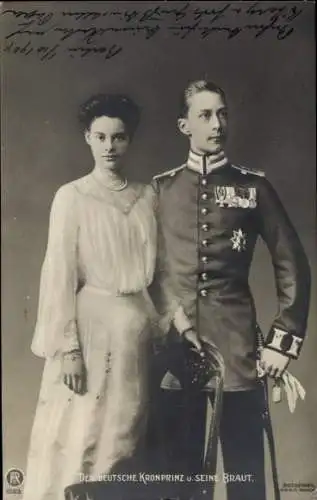 Ak Kronprinzenpaar, Kronprinz Wilhelm von Preußen, Kronprinzessin Cecilie