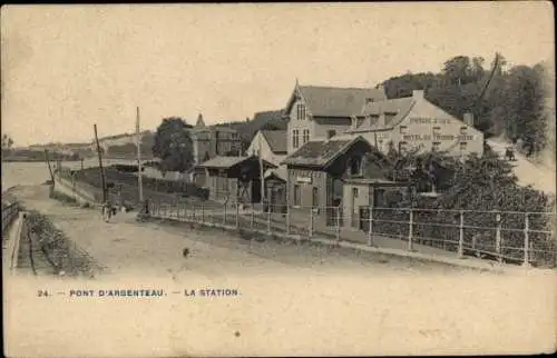 Ak Argenteau Wallonien Lüttich, Bahnhof