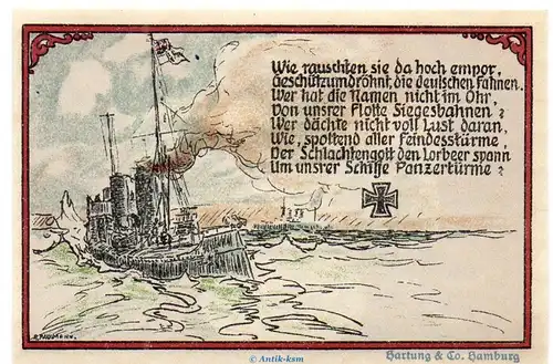 Notgeld Krieger und Kampfgenossen Westerland 1419.1.a , 1 Mark Schein in kfr. von 1921 , Schleswig Holstein Seriennotgeld