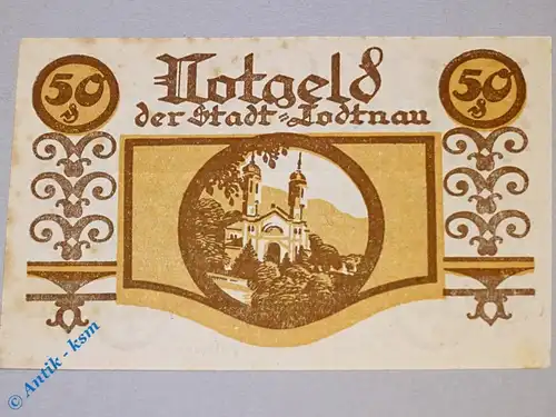 Notgeld Todtnau , 50 Pfennig Schein Nr 6 , Mehl Grabowski 1328.1 , von 1921 , Württemberg Seriennotgeld