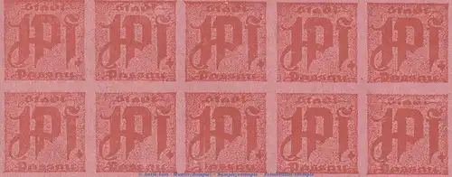 Notgeld Stadt Passau , 10 x 1 Pfennig d.br.rot-mattrot in kfr. Tieste 5515.05.058 o.D. Sachsen Verkehrsausgabe