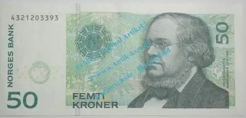 Banknote Norwegen - Norway , 50 Kroner Schein von 2005 in unc - kfr