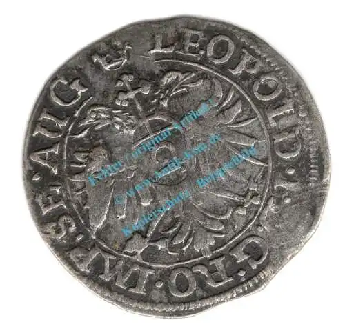 Kleinmünze , Elsaß Alsace Hagenau , 2 Kreuzer von 1667 Leopold I