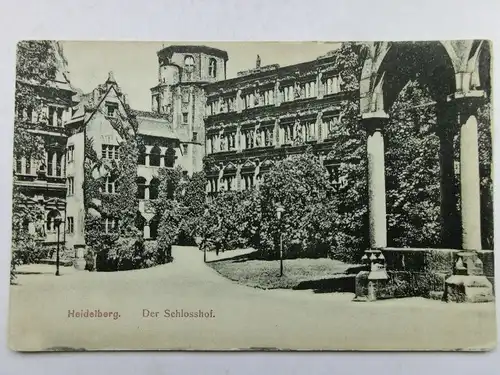 Alte AK Heidelberg Der Schoßhof [aR630]