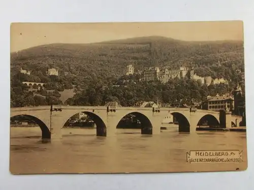 Alte AK Heidelberg Alte Neckarbrücke Brücke [aR273]