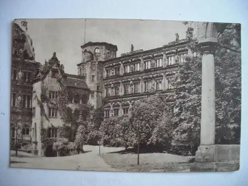 Alte AK Heidelberg Partie aus dem Schlosshof 1918 [E890]