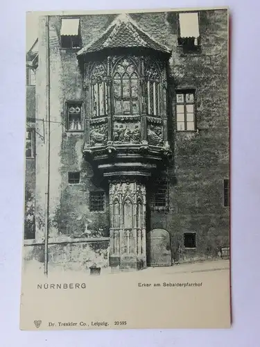 Alte AK Nürnberg Erker am Sebalder Pfarrhof um 1900 [aS162]