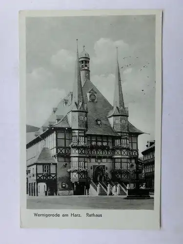 Alte AK Wernigerode Harz Rathaus [aP39]