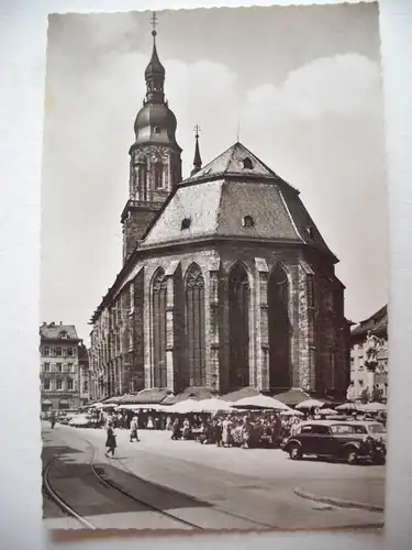 Alte AK Heidelberg Marktplatz Herkules Brunnen [Z127]