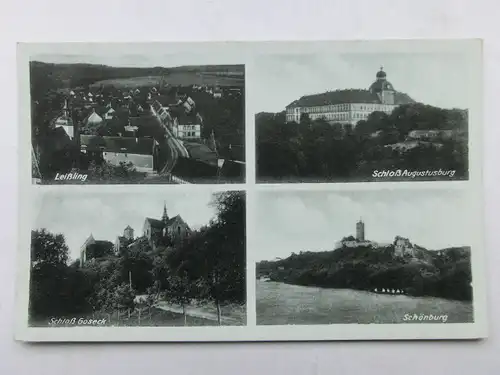 Alte AK Leißling Schloß Geseck Schönburg Augustusburg [aW142]