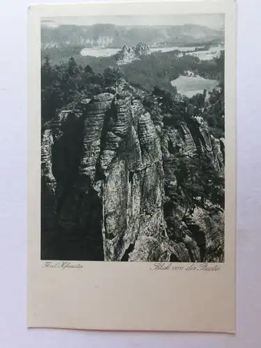 Alte AK Sächsische Schweiz Blick v. Bastei Wiechmann [aW291]