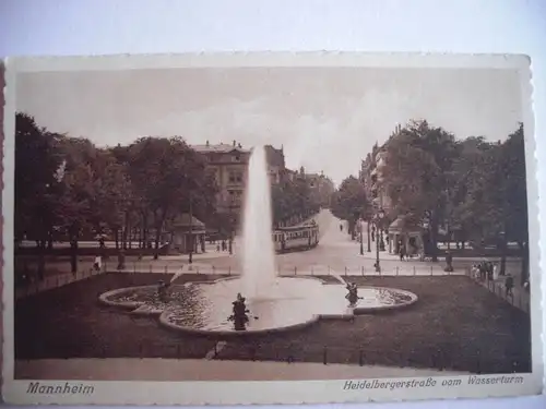 Alte AK Mannheim Heidelbergerstraße Wasserturm [P547]