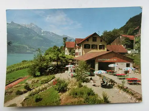 Alte AK Quinten Walensee Seegasthaus Au [aX516]