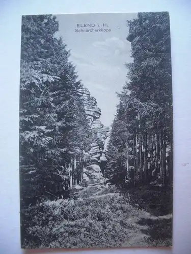 Alte AK Elend im Harz Schnarcherklippe um 1915 [E1122]