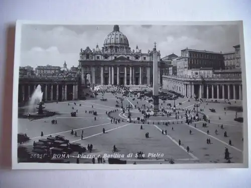 Alte AK Roma Roma Piazza e Basilica di San Pietro [aE516]