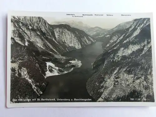 Alte AK Berchtesgaden Königssee St. Bartholomae [aO1202]