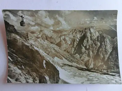 Alte AK Garmisch Partenkirchen Zugspitzbahn 1949 [aX611]