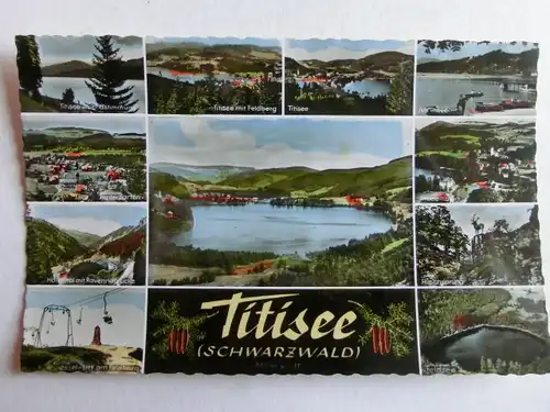 Alte AK Schwarzwald Titisee Mehrbildkarte [aJ1086]