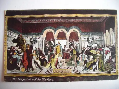 Alte AK Eisenach Wartburg Sängerstreit [E1027]