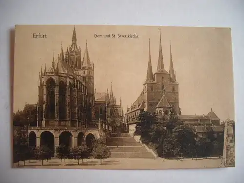 Alte AK Erfurt Dom u. St. Severiekirche [E198]