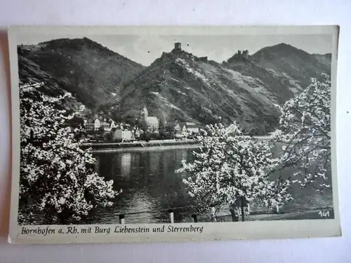 Alte AK Bornhofen Burg Liebenstein u. Sterrenberg [aG580]