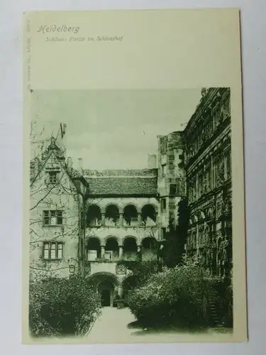 Alte AK Heidelberg Schloßhof [aO436]