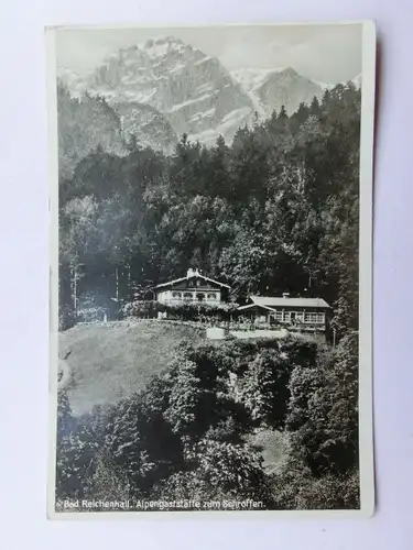 Alte AK Bad Reichenhall Alpengaststätte zum Schroffen [aO446]