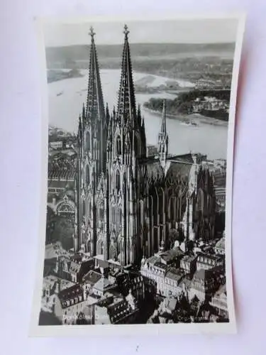 Alte AK Köln Dom Fliegeraufnahme [aP473]