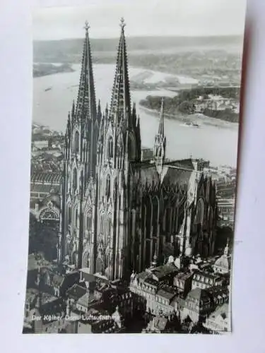 Alte AK Köln Dom Luftaufnahme [aP340]