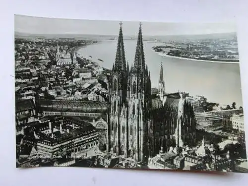 Alte AK Köln Dom Luftaufnahme [aP342]