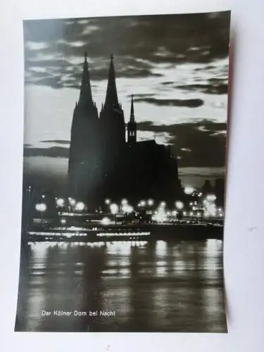 Alte AK Köln Dom bei Nacht [aP347]