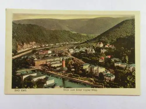 Alte AK Bad Ems Blick v. Ernst Vogler Weg [aP620]