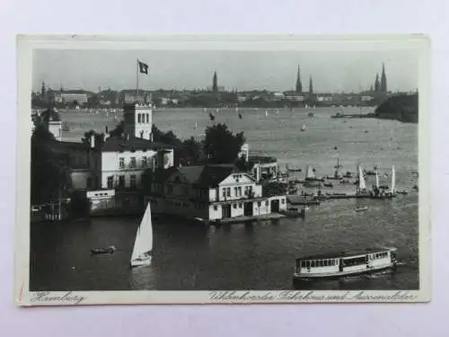 Alte AK Hamburg Uhlenhorster Fährhaus Aussenalster [aP627]