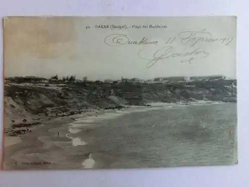 Alte AK Dakar Senegal Plage des Madeleines um 1915 [aM843]