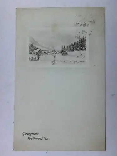 Alte AK Grußkarte Weihnachten 1915 Winterlandschaft [aT969]