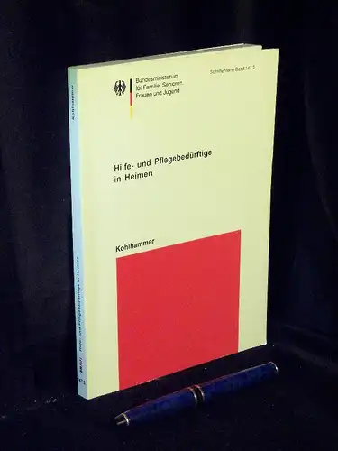 Schneekloth, Ulrich und Udo Müller: Hilfe- und Pflegebedürftige in Heimen - Endbericht zur Repräsentativerhebung im Forschungsprojekt 'Möglichkeiten und Grenzen selbständiger Lebensführung in Einrichtungen' - aus...