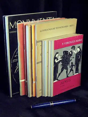 (Sammlung) Altsprachliche Textausgaben + Monumenta  (13 Hefte) - Cornelius Tacitus: Germania + P. Vergilius Maro: Aeneis. Auswahl. Text. + P. Vergilius Maro: Aeneis. Auswahl...