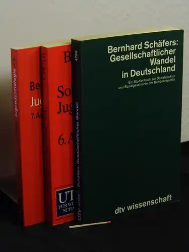 Schäfers, Bernhard: Gesellschaftlicher Wandel in Deutschland + Soziologie des Jugendalters + Jugendsoziologie (3 Bücher signiert) - Ein Studienbuch zur Sozialstruktur und Sozialgeschichte + Eine Einführung...