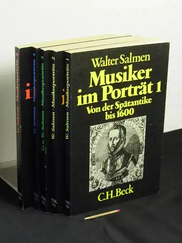 Salmen, Walter und Gabriele: Musiker im Porträt 1 - 5 (komplett) - 1: Von der Spätantike bis 1600 + 2: Das 17., 3: 18., 4: 19. + 5: 20. Jahrhundert - aus der Reihe: bsr Beck'sche Schwarze Reihe - Band: 250-254. 